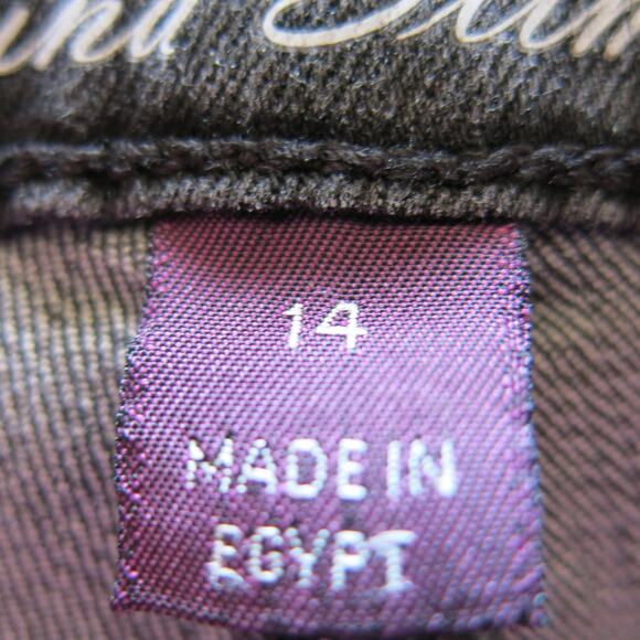 GLORIA VANDERBILT Jeans All Around Slimming Effect Size 14 Average Bootcut Black - Picture 10 of 12